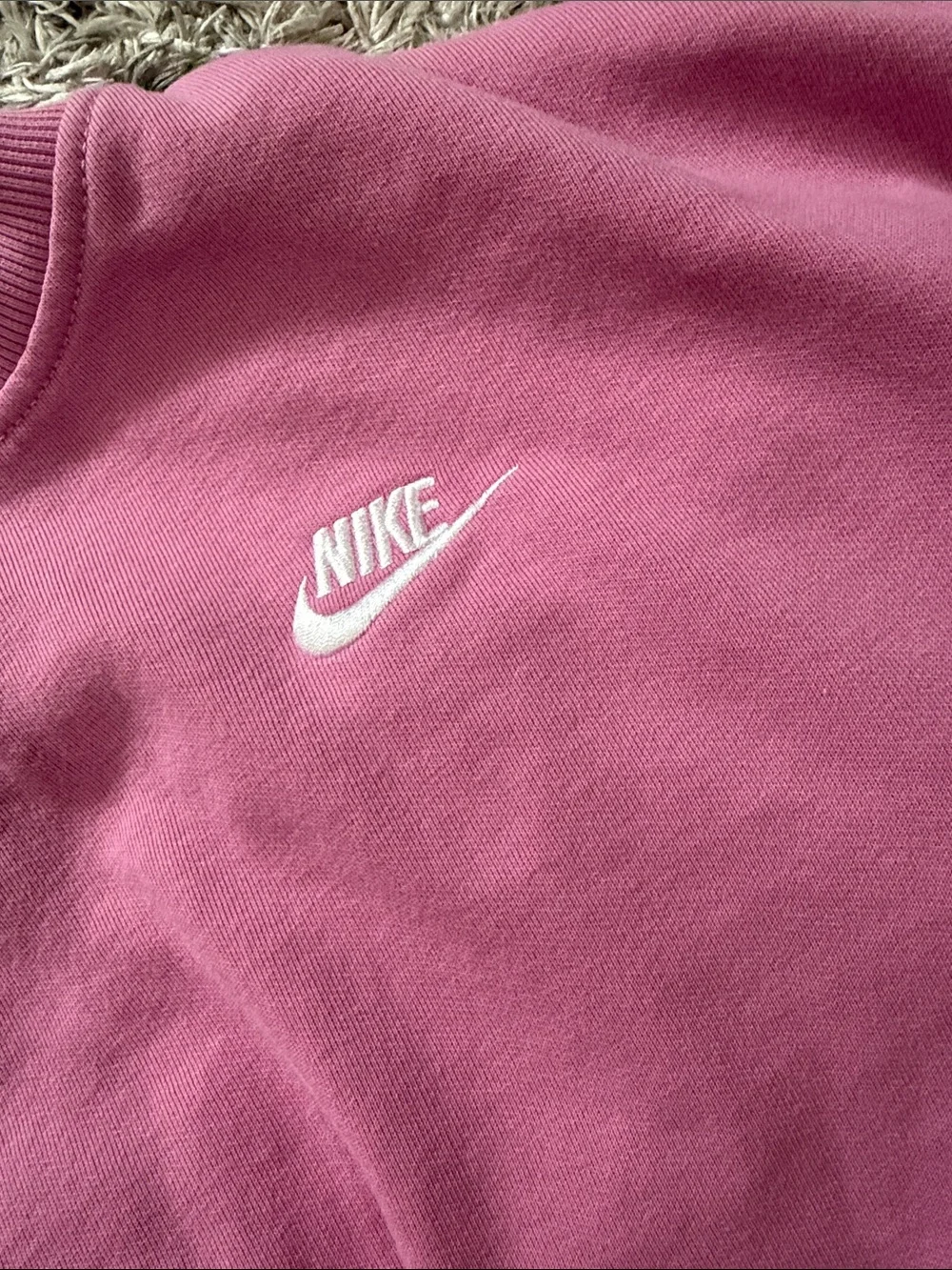 Pink Nike Crew Neck Sweater YL